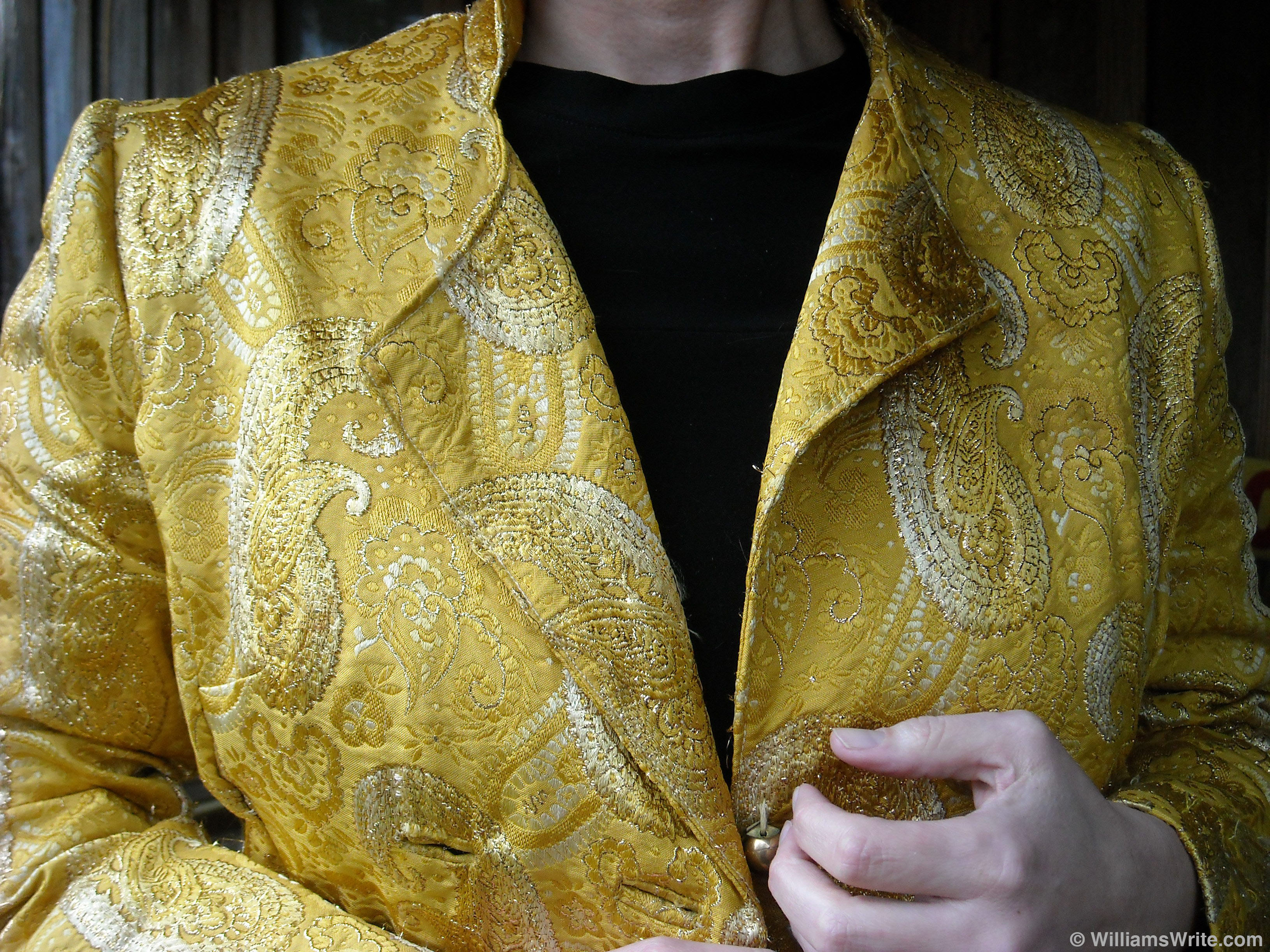 Gold Brocade Jacket (Formerly Mom's Brocade Christmas Dress) - Heard County, Georgia - 25 December 2012