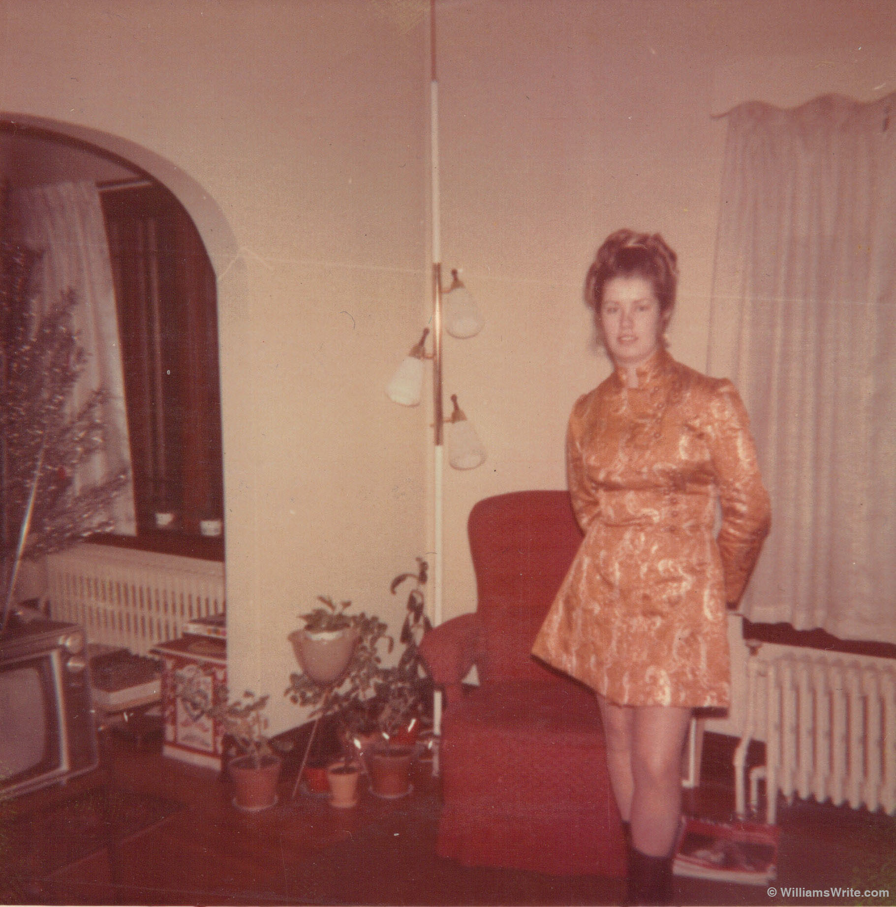 Mom in Her Christmas Dress (Battle Creek, Michigan - December 1969)